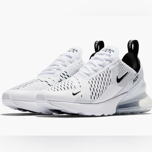 Nike Air Max 270 Sneaker Shoes New NIB AH6789-100 White Black Women’s